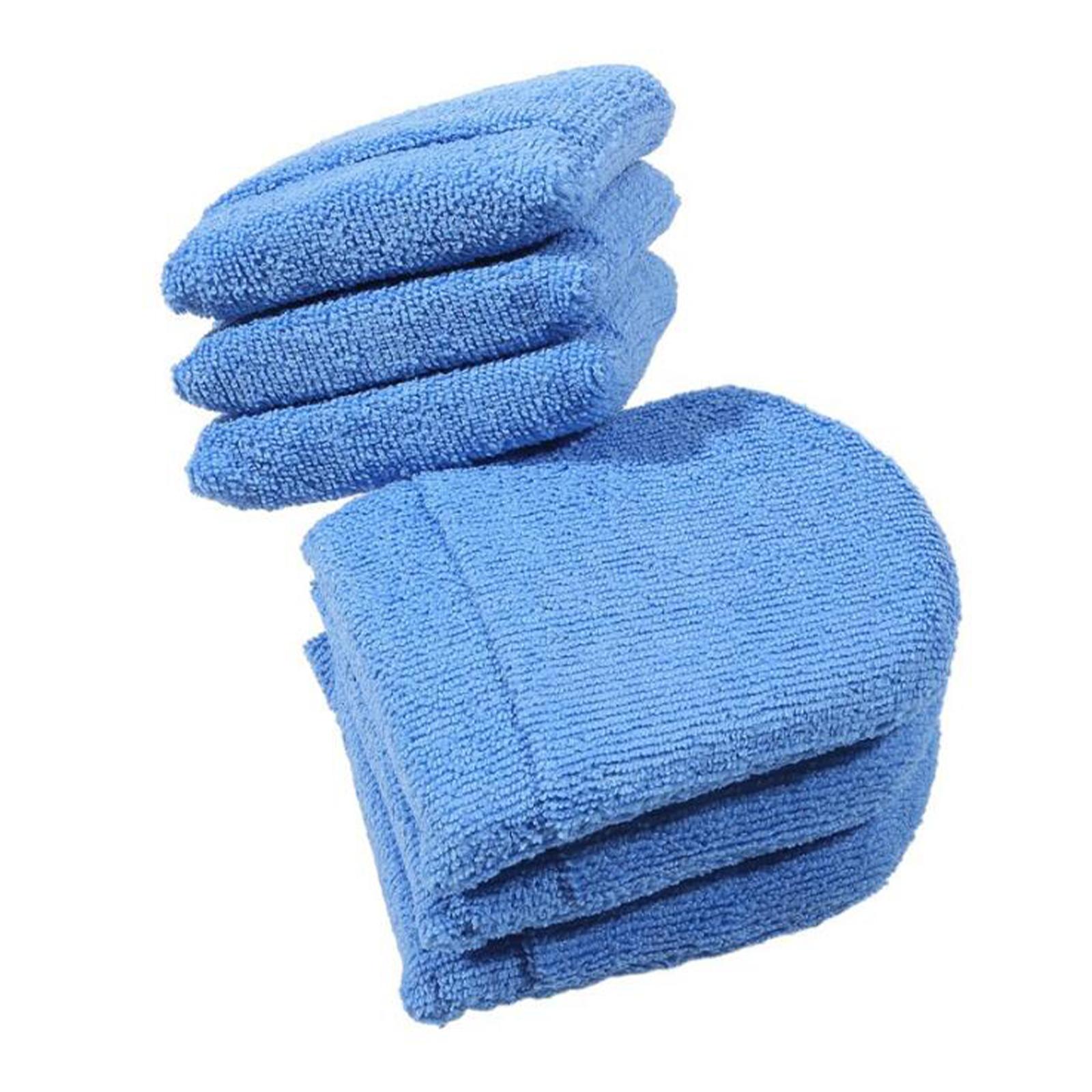 Ioensy - Almohadilla Aplicadora De Cera Para Coche Con Bolsillo Para Limpieza De Muebles Azul