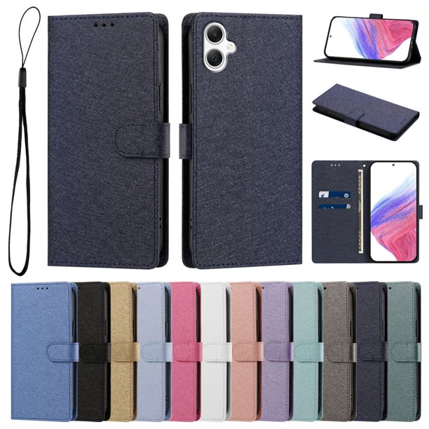 Cartera para Samsung Galaxy A06 con Bolsillo de Tarjetas, Azul Marino