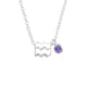 thumbnail image 1 of Collar con el signo del zodiaco Acuario y circonitas cúbicas, 1 of 2