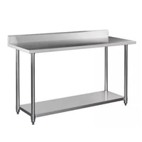 Tododescuento - Meson De Trabajo Acero Inoxidable 1500X600X850 Mm Patas Galvanizadas