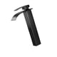 thumbnail image 4 of Grifo monomando para lavabo de baño con caño en cascada, grifo mezclador para lavabo de caravana, resistente a arañazos. Negro 304 cm de alto., 4 of 5