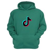 Genérico - Polerón Canguro Tik Tok Verde Aguamarina Talla Xs Unisex