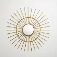 Decostilo - Espejo Decorativo Dorado 80Cm, Diseño Sol