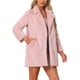 thumbnail image 4 of INSPIRE CHIC Abrigo de Mujer de Piel Sintética con Solapa Abrigado Invierno Abierto Casual Largo Chaquetas Esponjosas S Rosa Empolvado, 4 of 6