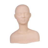 Magideal - Práctica Cabeza De Entrenamiento Maniquí Maquillaje Cabeza Modelo Muñeca Suave Práctica Entrenamiento Maniquí Cosmetología Para Entrenamiento Salón De Estilo B