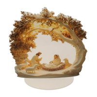 Magideal - Escena Navideña Adorno Señal Plana Nacimiento Decoración Familiar Acrílico Resistente Función Ligera Con Soporte Adecuado Para Sala Estantería Oficina Estilo B