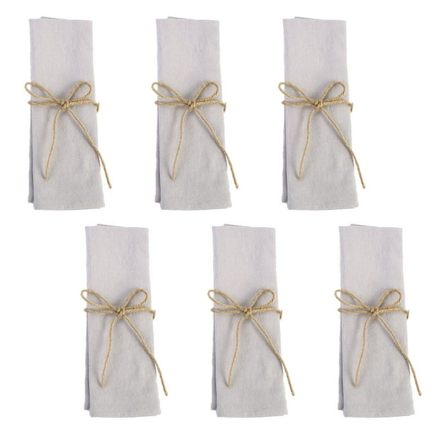 Juego de 6 servilletas de algodón de tela para cena, rústicas y gruesas, para eventos familiares, fiestas, bodas, decoración, 41 x 41 cm