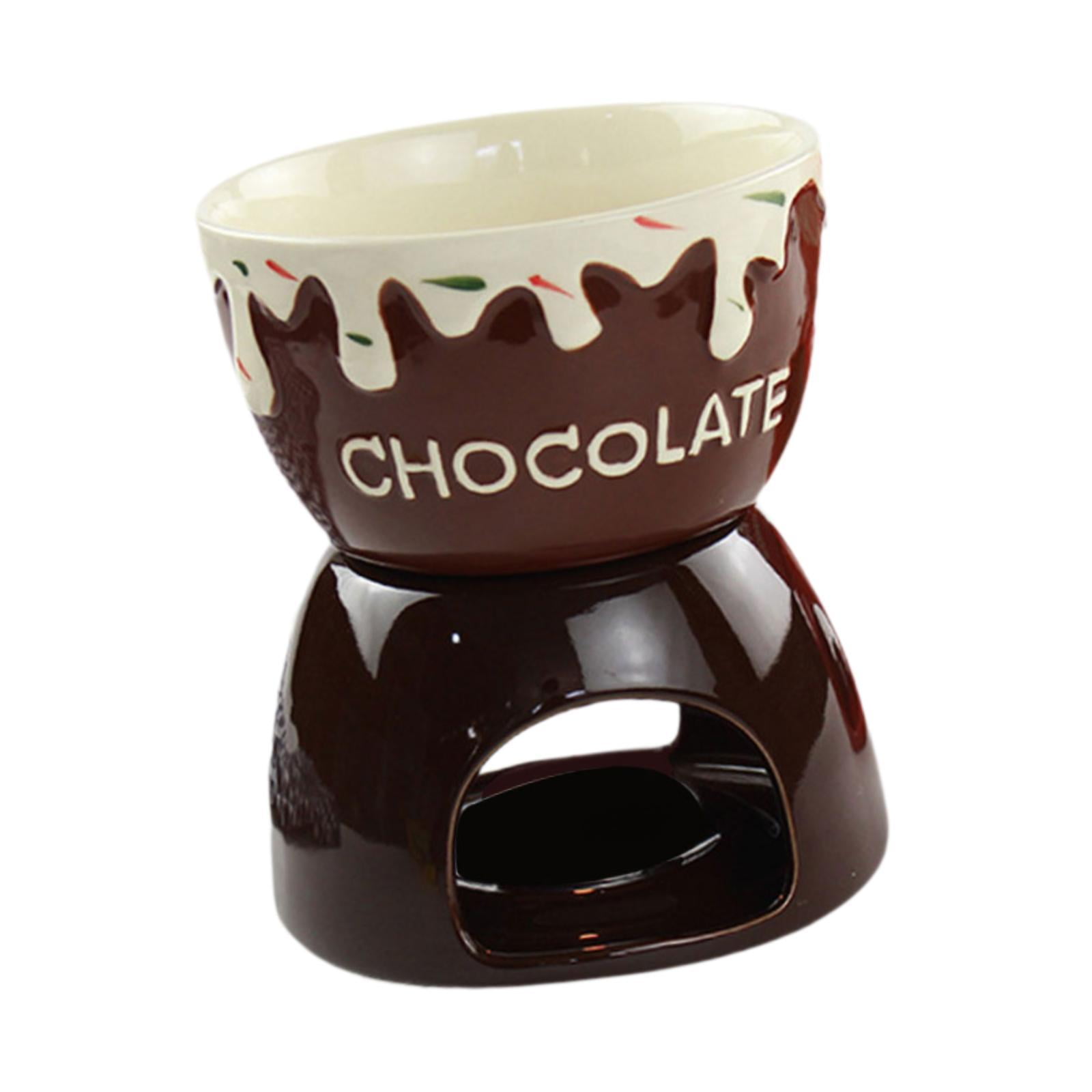 Uucntr - Olla Para Fondue De Chocolate Electrodomésticos De Cocina Juego De Calentadores De Mantequilla Para Mantequilla De Caramelo Marrón