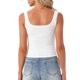 thumbnail image 3 of INSPIRE CHIC Camiseta de Mujer de Jersey con Encaje de Punto Acanalado en U para Pijama, Tops Suaves sin Mangas, Camiseta de Tirantes para Estar en Casa y Dormir M Blanco, 3 of 6