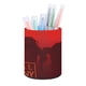 thumbnail image 1 of Compañía Letal-theme Cylinder Pen Holder Pencil Organizer with Flannel Lining PVC Leather Material Cardboard Base for study work 10*8CM, 1 of 6
