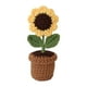 thumbnail image 2 of Mini Maceta Rústica Con Flores Tejidas A Mano, Estante Para Regalo De Cumpleaños Y Día De San Valentín, Girasol, 2 of 6