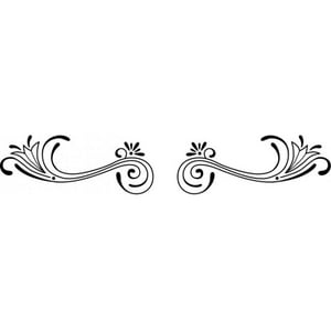 Rienda Libre Graphics - Decomural Floral Spirals Reflected Border Ws-18396