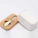 thumbnail image 4 of Mantequillero de cerámica con tapa de madera, 4 of 5