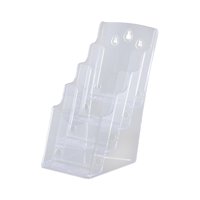 Ioensy - Portafolletos De Acrílico Transparente, Soporte Para Folletos, Estante Para Documentos, Menús, Folletos, Tamaño A6, 4 Niveles