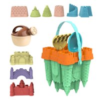 Bothyi - 14X Castillo De Arena De Juguete Para Niños Parque Infantil Juguetes De Arena Al Aire Libre Para Edades De 4 A 7 Años Verde