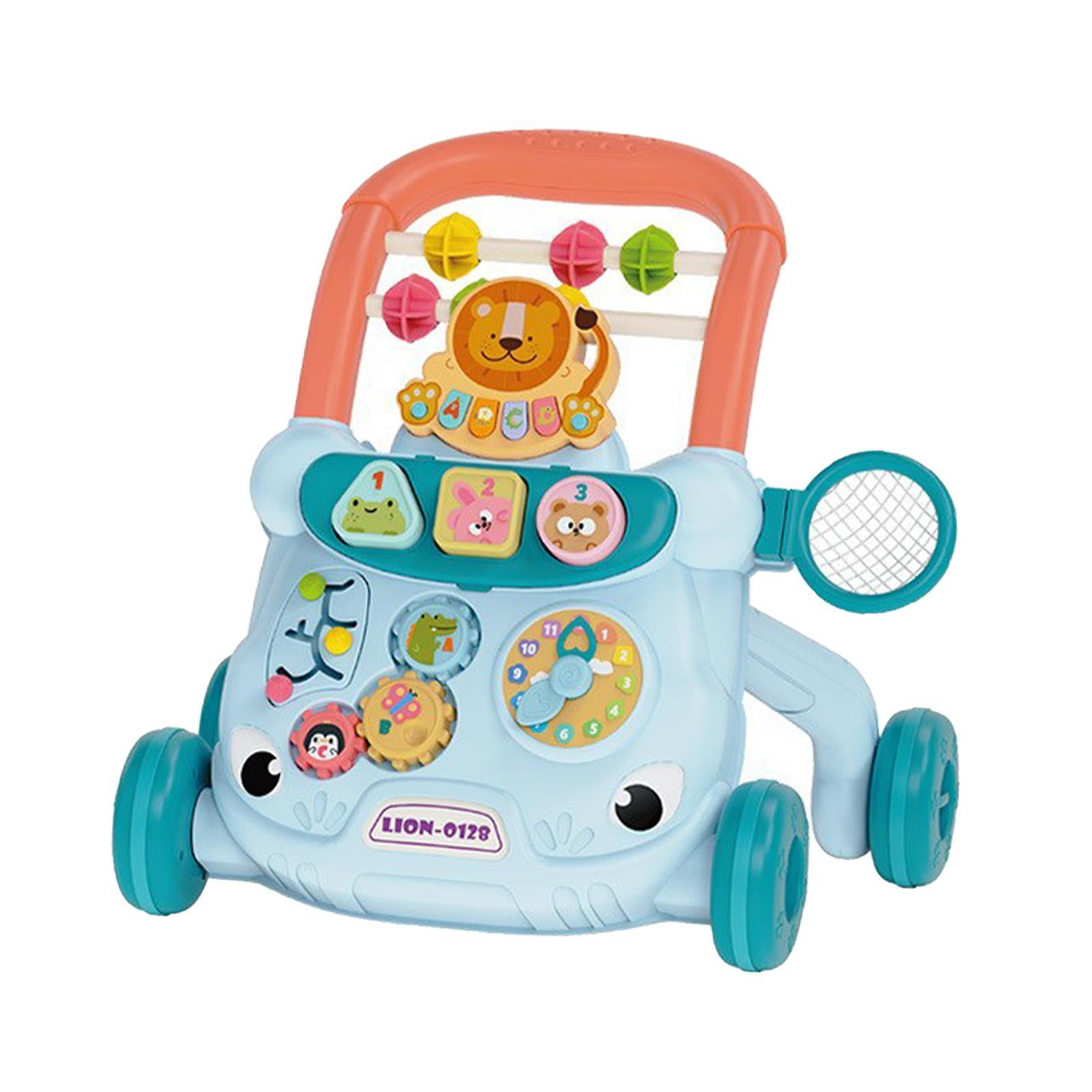 Magideal - Panel De Juego Para Caminar Con Empuje Para Bebés, Centro De Actividades Interactivo Para Sentarse Y Pararse, Para Niños, Niñas, Niños Pequeños De 6 A Azul