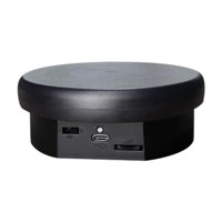 Magideal - Soporte Para Presentación De Joyería Eléctrico Giratorio, Bandeja De Exhibición Automática, Rotación Versátil De 360 Degree Para Exhibición De Ventana, 12Cm Negro