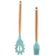 thumbnail image 1 of Juego de 2 utensilios de cocina de silicona con mango de madera, antiadherentes y resistentes al calor., 1 of 5