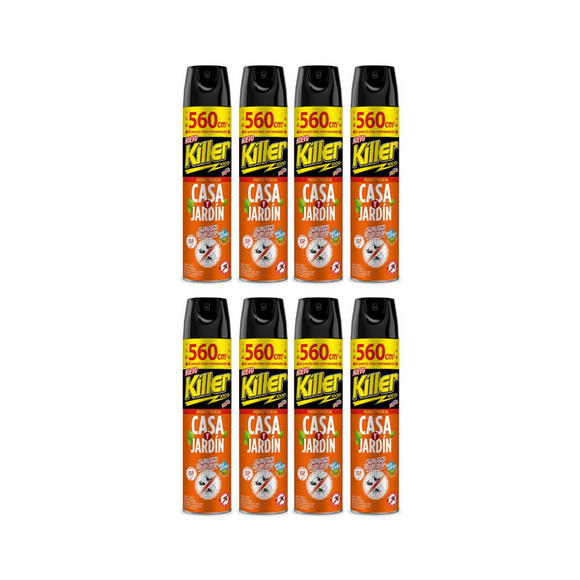 Pack 8 Insecticida en Aerosol 560cc Casa y Jardin