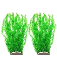 Xusx111 - Paquete De 2 Plantas De Acuario De Plástico Alto Grande Falso Tanque De Peces Artificial Estanque Decoración Del Acuario (Verde Poco Hierba 30Cm)