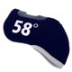 thumbnail image 1 of protector de la cubierta de la cabeza del headcover del hierro del putter del hierro del club de golf 58 grados azul marino, 1 of 5