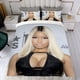 thumbnail image 4 of Nicki Minaj Conjunto de sábanas temático, trío de piezas, cómodo y amigable con la piel, diseño único, regalo de decoración para el hogar para familiares, amigos y fans,140X210cm, 4 of 6