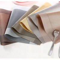 Genérico - Set 6 Individuales Mesa Rectangulares Diseños Beige