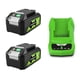 thumbnail image 1 of 2 Pzas 6000mAh 29842 29852 Reemplazo para Greenworks Batería de 24V y Cargador para Herramientas Inalámbricas Green-works de 24V, 1 of 9