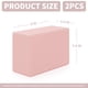 thumbnail image 2 of Bloques de yoga POUYRBA de espuma EVA 23 x 15 x 8 cm, 2 piezas, rosa claro, 2 of 7