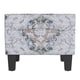thumbnail image 2 of Ottoman de almacenamiento Benzara ISHI blanco con estampado azul 45 x 56 x 45 cm, 2 of 5