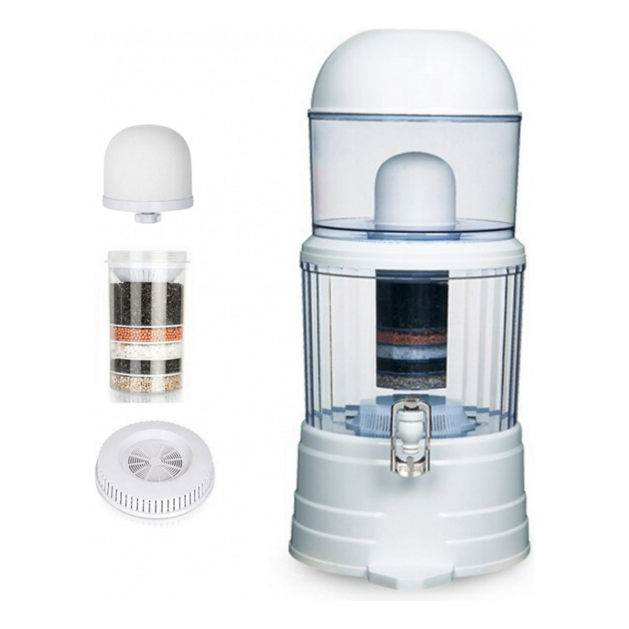 Dispensador Y Filtro De Agua Con Piedras Purificadoras 16l | Lider