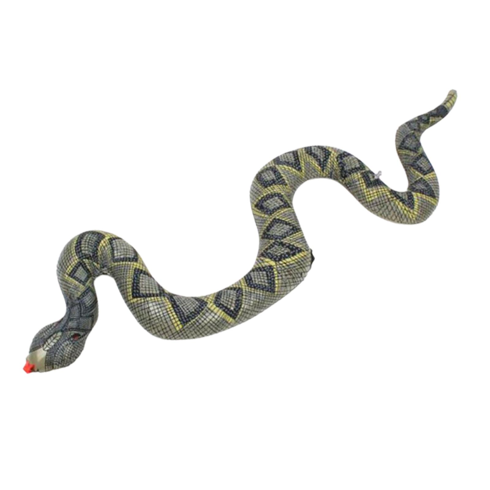 Bothyi - Juguete De Serpiente Inflable, Juguete De Serpiente Espeluznante Aterrador, Accesorio De Broma Práctico, Accesorio De Fiesta Negro