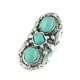 thumbnail image 3 of Anillo Del Dedo Tibetano Turquesa Vendimia Hippy Tallado Anillo Ajustable Gitana, 3 of 3