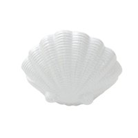 Ioensy - Caja De Almacenamiento De Joyas, Organizador De Joyas Con Forma De Concha Portátil De Viaje, Expositor Blanco