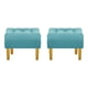 thumbnail image 1 of Set Pouf Wood 1c Felpa 01 Turquesa, 1 of 5