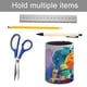 thumbnail image 5 of Monstruos en el Trabajo EGmoda-theme Cylinder Pen Holder Pencil Organizer with Flannel Lining PVC Leather Material Cardboard Base for study work 10*8CM, 5 of 6