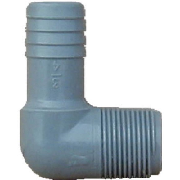 Codo de PVC LASCO 1/2" Inserto x 1/2" Rosca macho