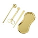 thumbnail image 2 of 4 Uds Accesorio Para Velas Cortador De Mecha Kit Apagavelas Multiusos Con Bandeja De Almacenamiento Dorado, 2 of 3