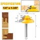thumbnail image 2 of Juego de brocas Lock Miter para fresadora Newdeli, 45 grados, 3 piezas, vástago de 1/4 pulgadas, 2 of 7