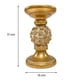 thumbnail image 2 of Porta Vela Candelabro Decorativo Elegante Dorado Rosas 17cm, 2 of 3