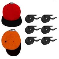 Wakeshome - Pack 6 Gancho Colgador Para Gorras Soporte Adhesivo Invisible Exhibidor Para Jockey