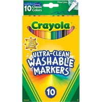 Marcadores Lavables Crayola Ultra-Clean Linea Fina Multico