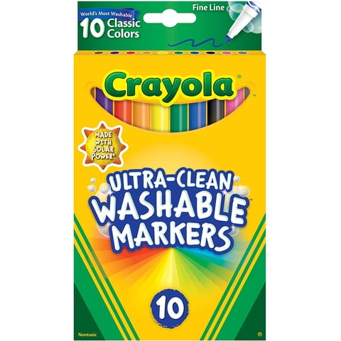 Marcadores Lavables Crayola Ultra-Clean Linea Fina Multico