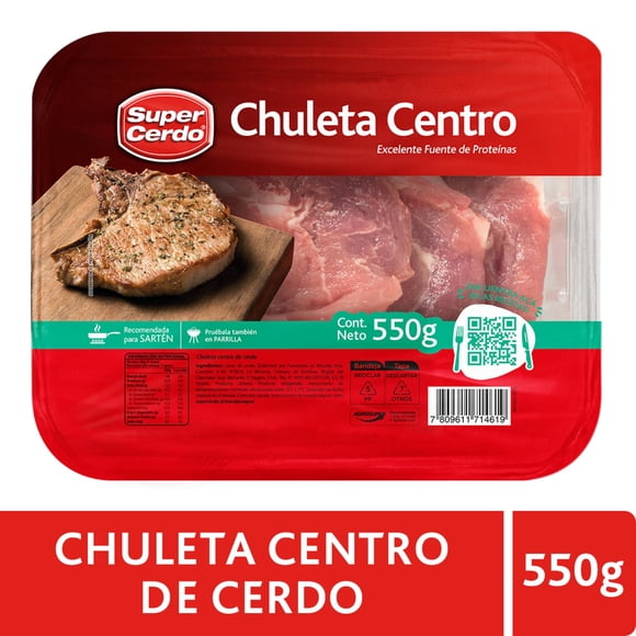 Chuleta de Cerdo Centro, 550 g