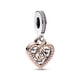 thumbnail image 2 of Dangle Charm Pandora Two-Tone Infinity Heart Double Dangle, 2 of 2