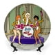 thumbnail image 1 of Josie y las Gatimelódicas Plato decorativo de porcelana fina (bone china), plato decorativo de cerámica para hogar, oficina, soporte de pared, platos decorativos para dormitorio - 6 pulgadas (15 cm), 1 of 6