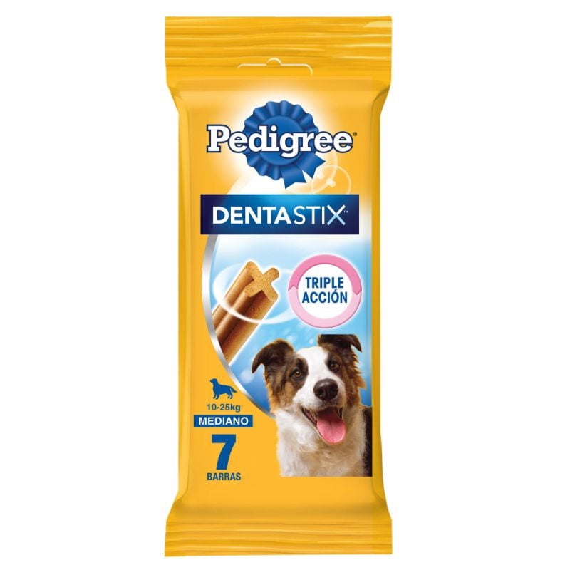 Snack Perro Adulto Dentastix Raza Mediana Bolsa 7 Un Pedigree