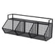 thumbnail image 1 of Organizador de almacenamiento colgante, cesta de metal pequeña con adhesivos, cesta de alambre colgante para garaje, cocina, frutas, verduras, , 3 cuadrícula, 1 of 5