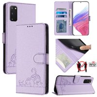 Funda Tipo Cartera Foxdock Para Samsung Galaxy S20 Fe 5G/4G Con Soporte, Ranuras, Rfid, Diseño De Gato