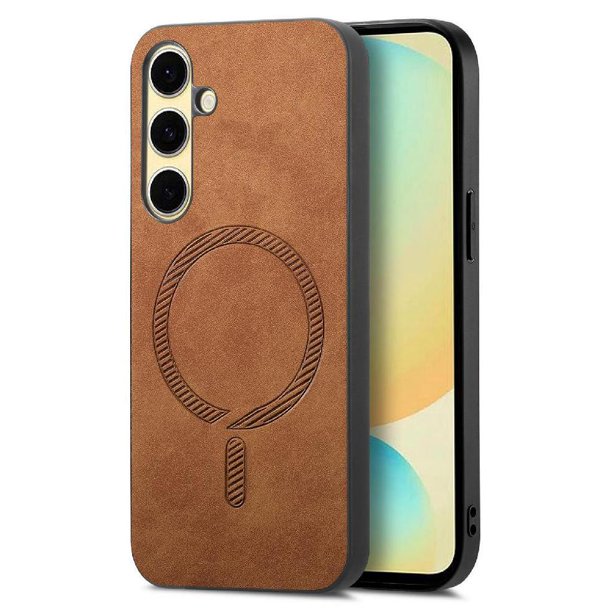 Magnetic Slim Case for Samsung Galaxy A56 with Camera Guard & Anti-Scratch Back Brown